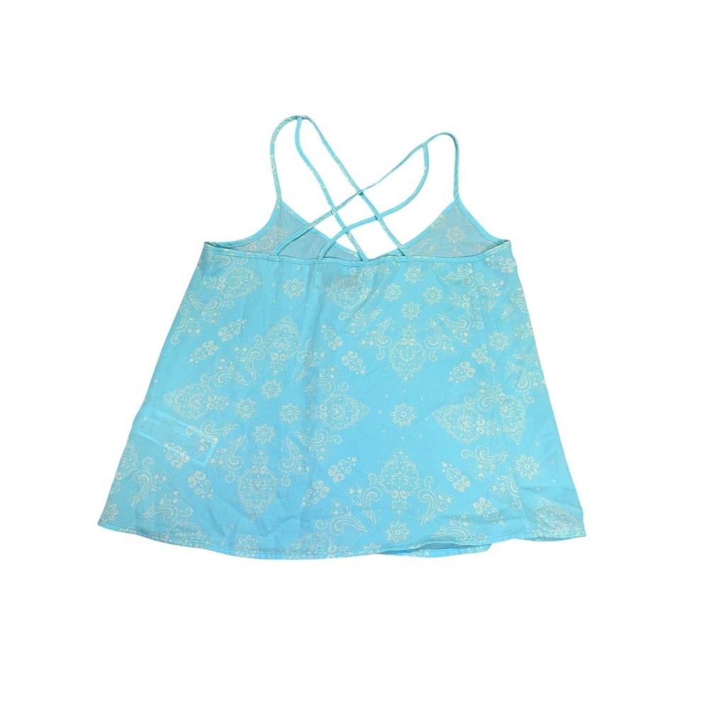 Hollister California Paisley Cami Top Blue XS Y2K Strappy‎ Summer